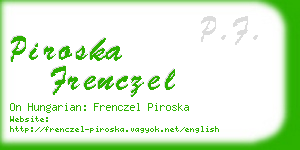 piroska frenczel business card